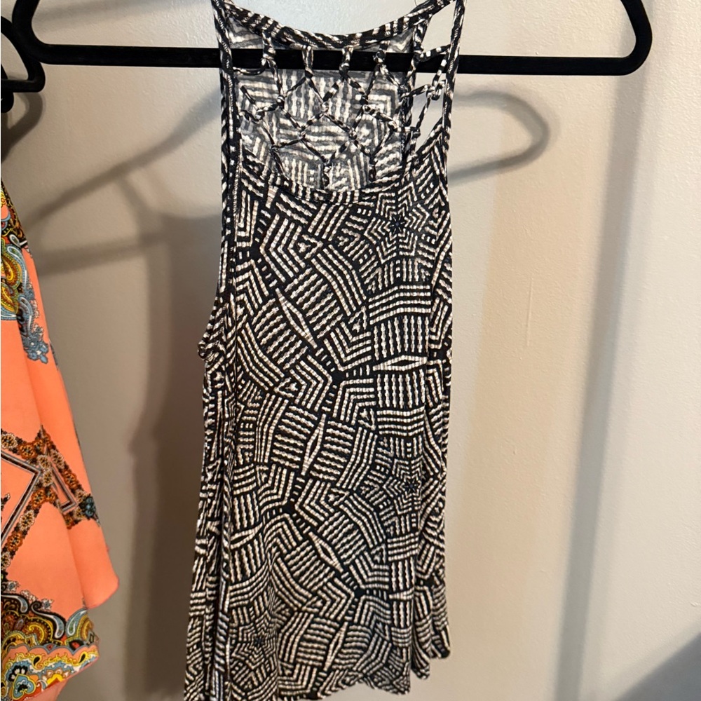 American Eagle Outfitters Black and White Tank Top
